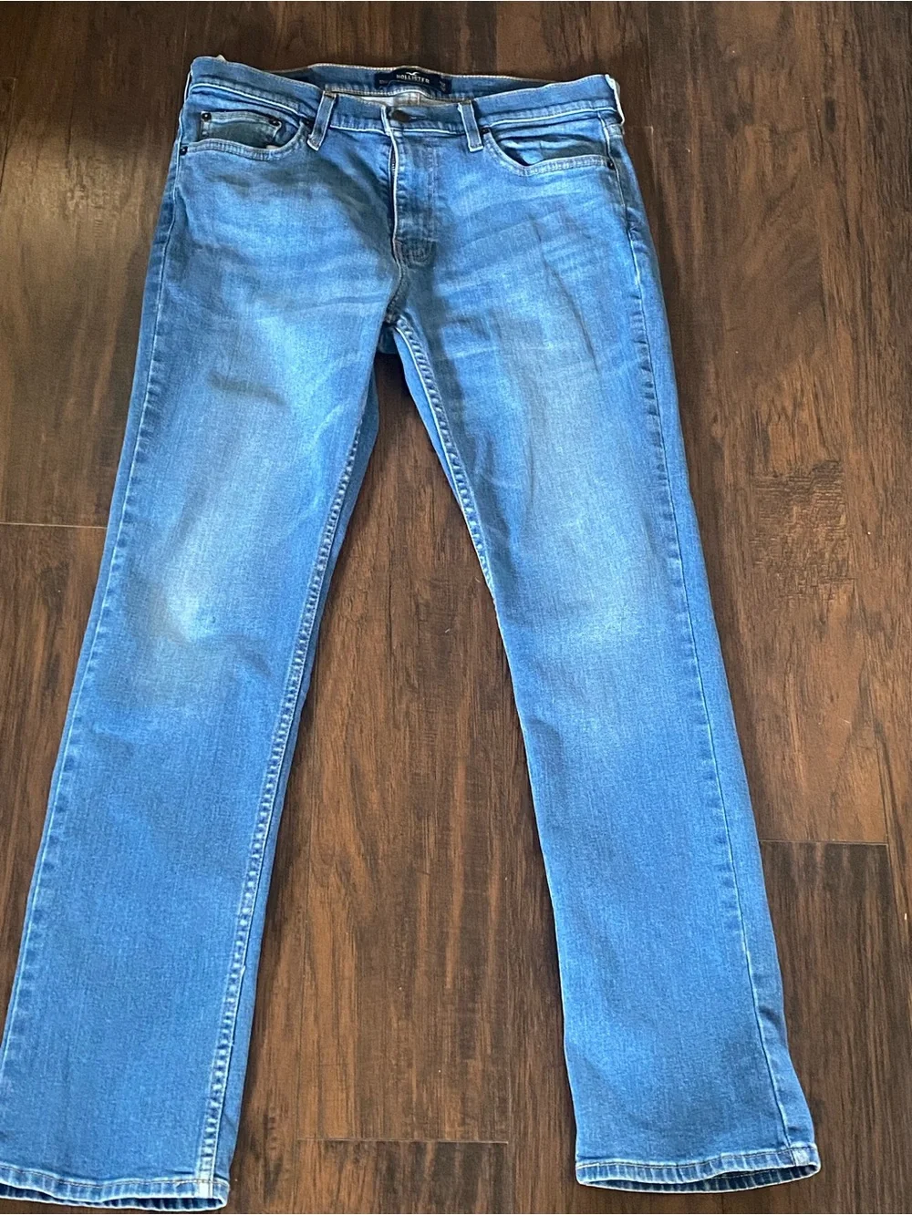 Hollister Light Blue Straight-Leg Jeans